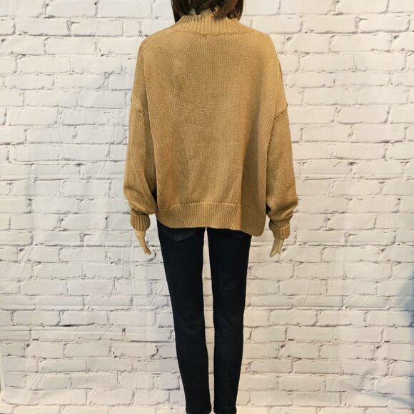 BANANA REPUBLIC,  open front chunky cotton cardigan in iced latte beige - Picture 8 of 11